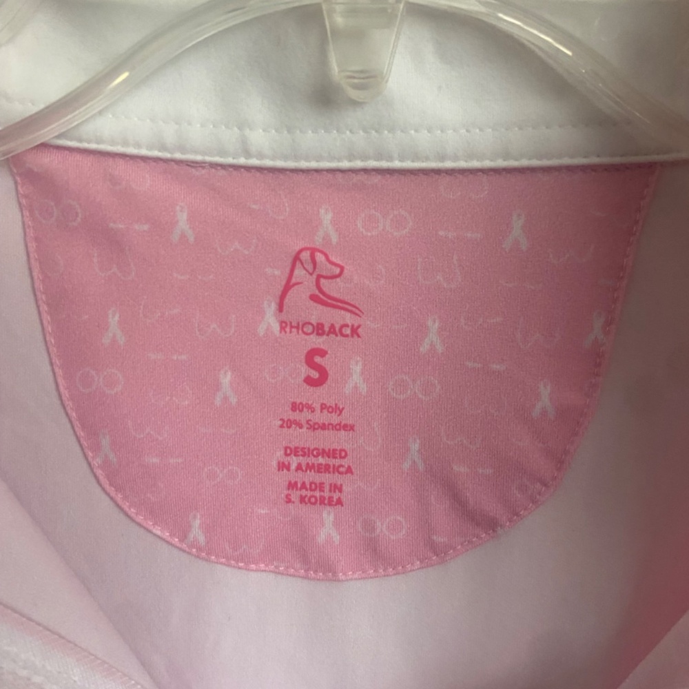 Rhoback quarter zip breast cancer pink women small - Picture 4 of 5